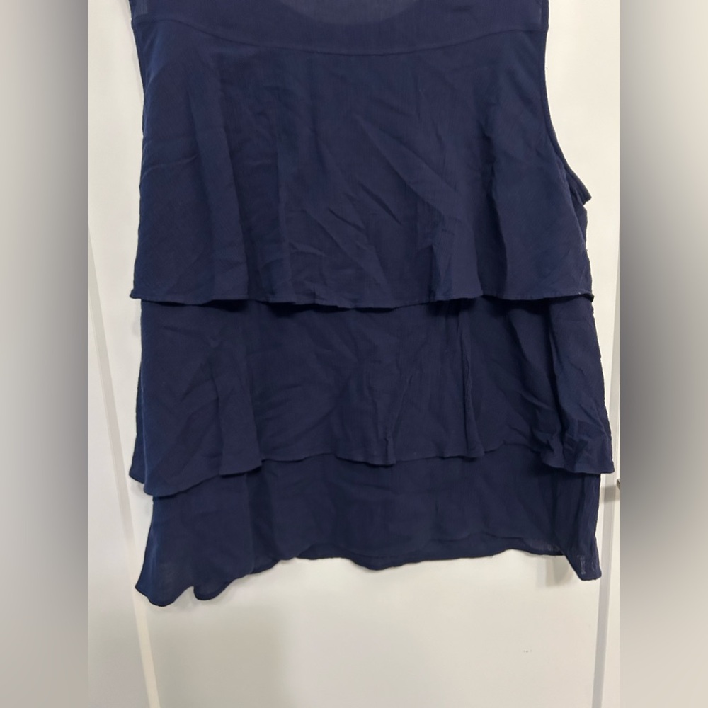 🍁Soft Surroundings Navy Sleeveless Blouse - Picture 6 of 7